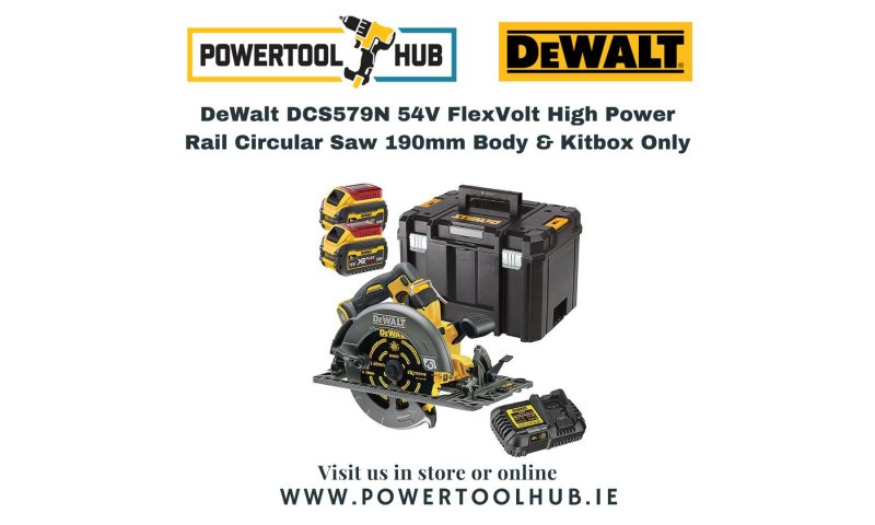 DEWALT DCS691X2-QW 54V XR FLEXVOLT 230 mm miter saw with 2 x 9 Ah batteries  and charger