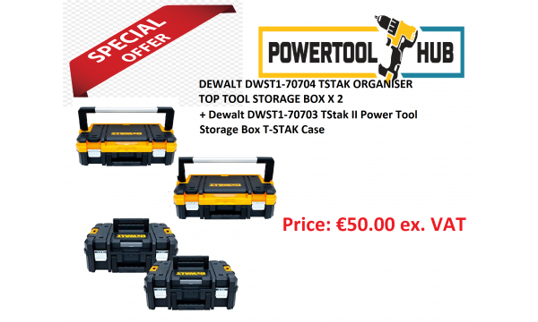 Dewalt DWST1-70703 TStak II Power Tool Storage Box T-STAK + DCD996