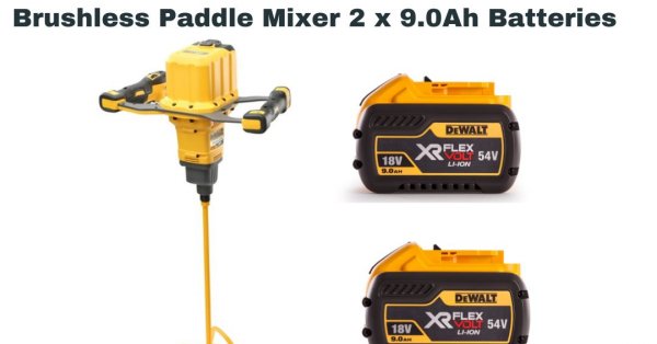 Dewalt DCD240X2 54V XR Flexvolt Brushless Paddle Mixer 2 x 9.0Ah