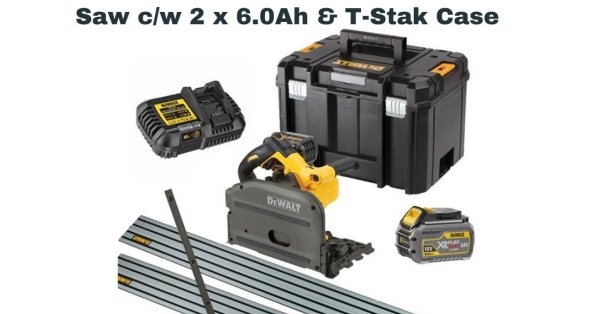 Dewalt 54 Volt XR Flexvolt Plunge Saw Kit 2 x 6.0Ah Batteries