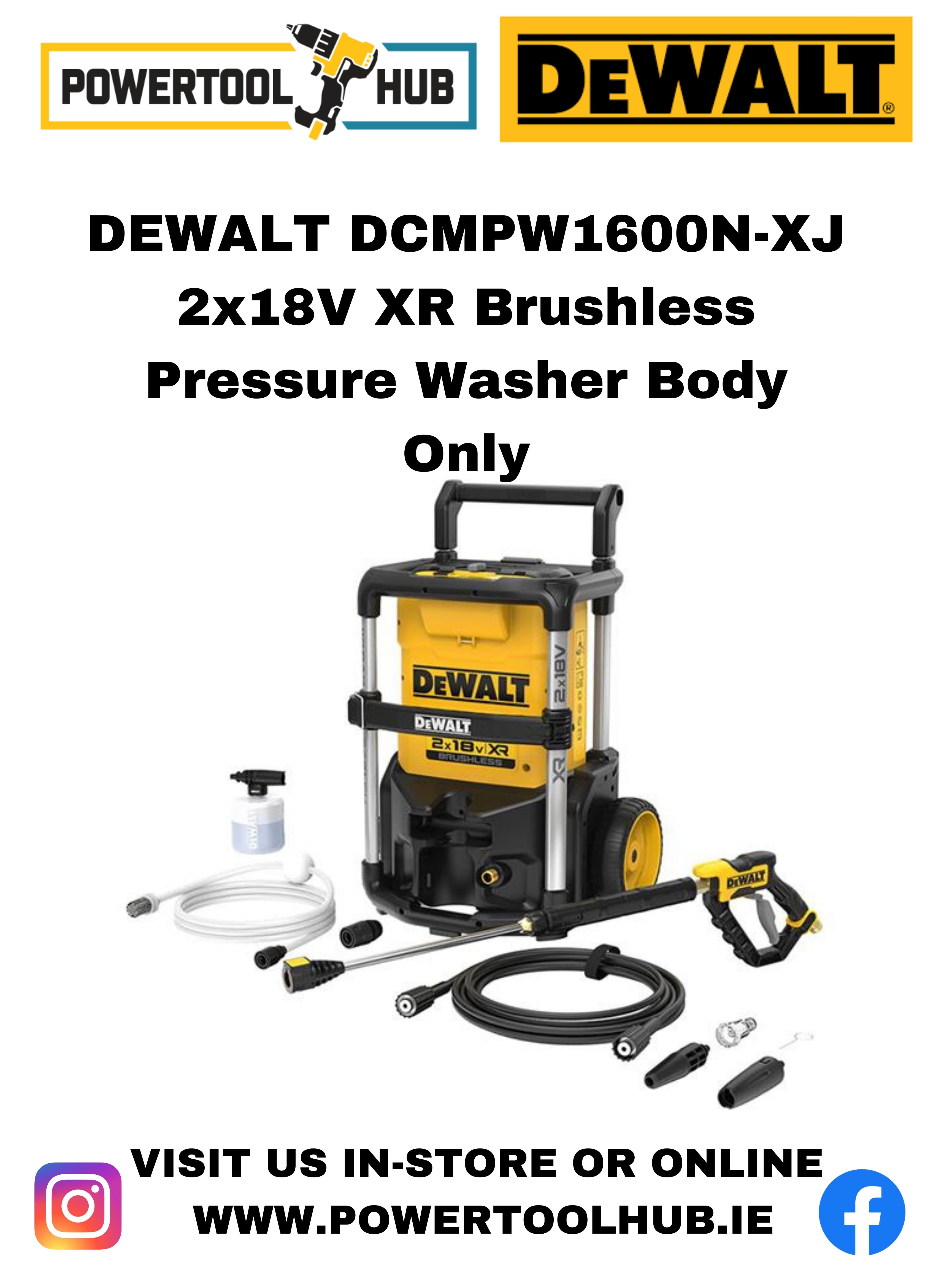 Hidrolimpiadora Dewalt 2X18V DCMPW1600N-XJ Sin baterías ni Cargador